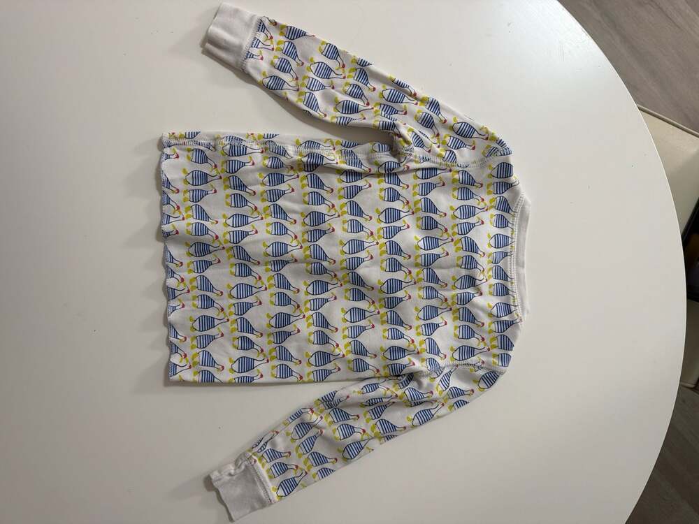Roller Rabbit Kids Pima Cotton Long Sleeve Henley‎ Pajama Top Stripe Duck Print - Picture 5 of 5